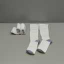 FITRELL 3 Pairs Compression Socks for Women and Men 20-30mmHg-Circulation Support Socks (Large-X-Large, White)