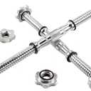 Threaded Dumbbell 12.6/14.2/14.8/15.7/18.1/19.7/22inch(32/35/38/40/46/50/56cm) curved Handles/Adjustable Dumbbell Bar Handles - Fit 1 inch Standard Weight Plate - Weightlifting Accessories - Sold in Pair