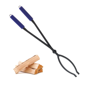 28" Firewood Tongs Log Grabber for Thick Logs Outdoor Indoor Camfire Firepit Bonfire Fireplace Tongs Heavy Duty Wrought Rustproof Safely Moves Firewood