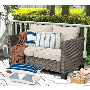 OTOSTAR Set of 4 Waterproof Throw Pillow Covers 12x20 Inch Farmhouse Geometric Square Pillow Cases for Couch Patio Furniture Balcony Garden Outdoor Decoration（Geometry70Navy Blue）Pack of 2