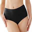 Washable Incontinence Underwear for Women 2 oz Leak Proof Absorbent Briefs for Postpartum Bladder Leakage Pack of 1 (Black, XL)
