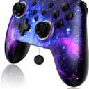 NexiGo Wireless Controller (No Deadzone) for Switch 2 and Switch, Bluetooth Controllers for Nintendo Switch with Vibration, Motion, Turbo and LED Light (Cosmic Nebula)