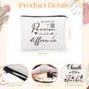 12Set Employee Appreciation Gifts Bulk, Thank You Gift Inspirational Notebook Makeup Bag for Team Volunteer Nurse Coworker Teacher, Cosmetic Bag Notepad with Bamboo Pen Gifts Box (12, Teacher)