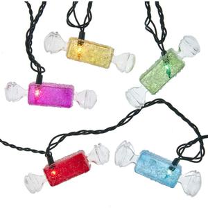 Kurt S. Adler UL 10-Light Multi-Color Glitter Candies Light Set