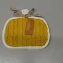 HH 6.6in Table Decor Pumpkin SweaterHoliday Home 6.7 in Wood Table Décor Pumpkin Sweater Yellow