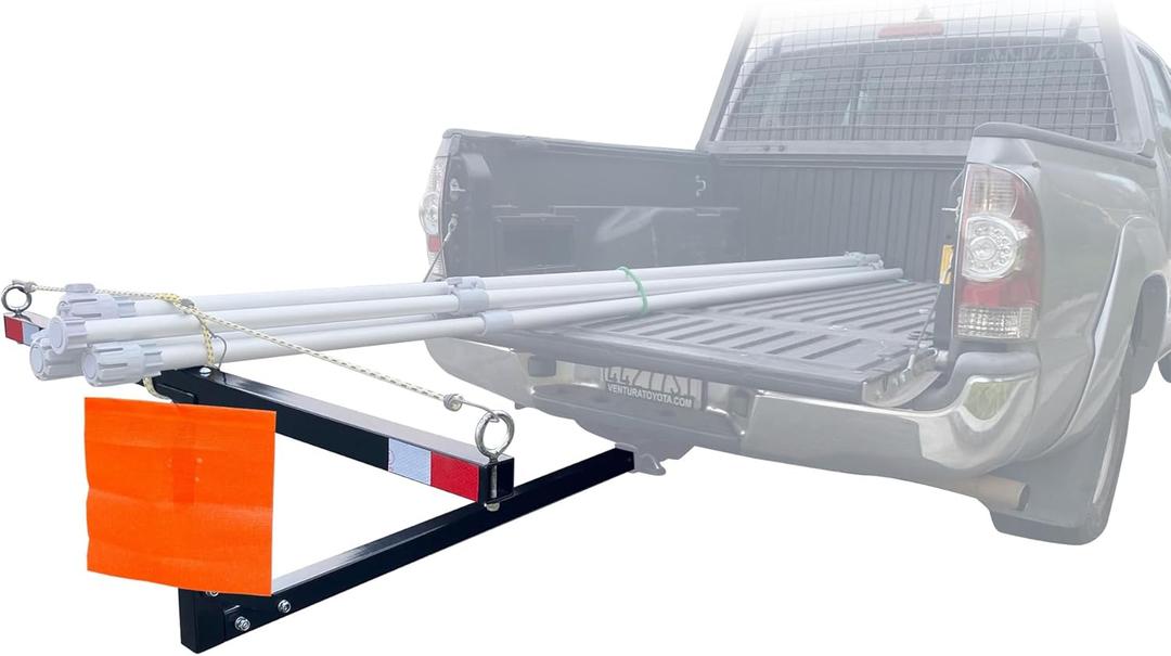 MaxxHaul 70229 Pick-Up Truck Bed Extender - 350 lb Capacity For Ladder, Rack, Canoe, Kayak, Long Pipes and Lumber , Black, 53.2 x 17.2 x 2.5 inches