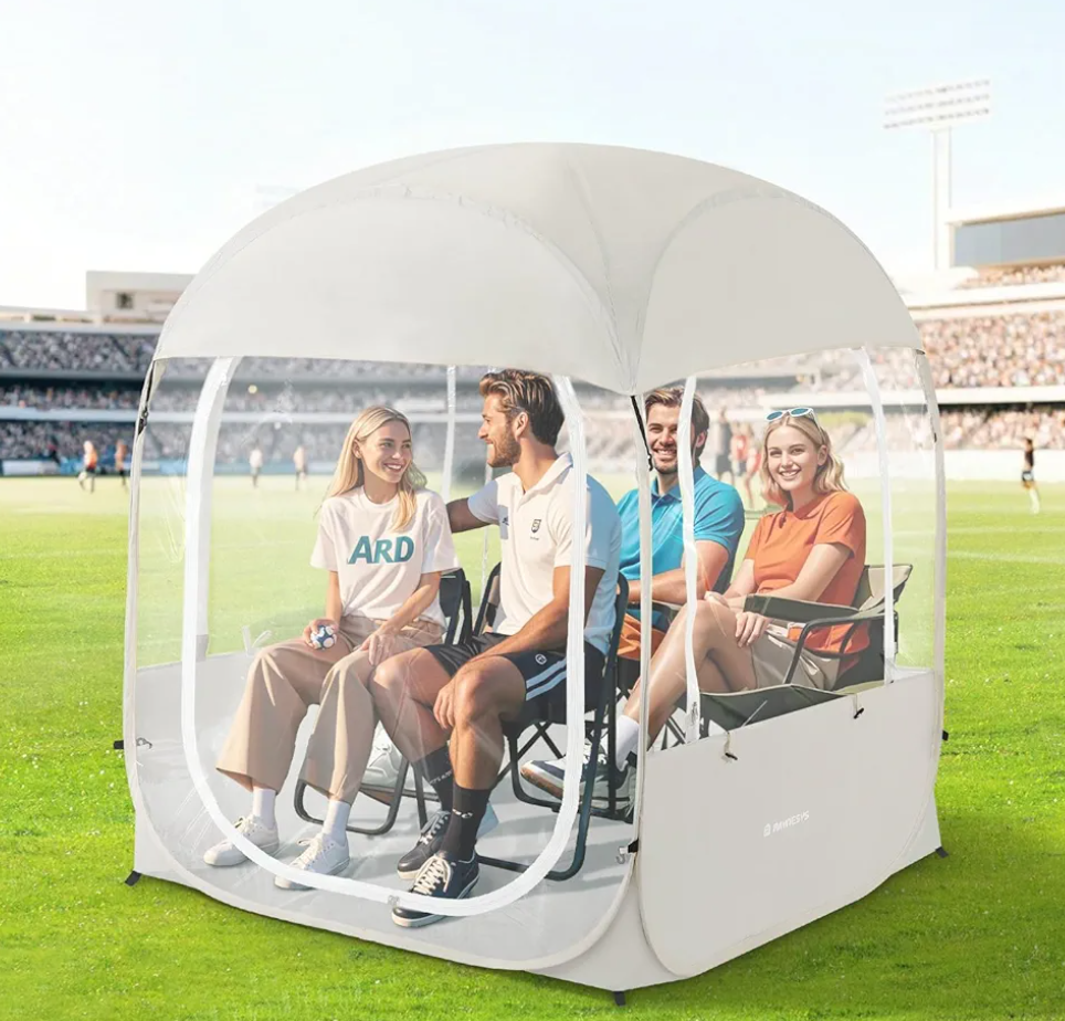 Sports Tent Instant Pop Up Tent Shelter with Sealed Floor Sun Shelter Clear Bubble Tent Sports Weatherproof Tent for Outdoor Watching Sport Events,Camping,Fishing (2~4Person)