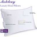 MOLCLCUY Bed Pillows Standard Size Set of 2,Hotel Collection Pillow for Side and Back Sleepers,Super Soft Down Alternative Microfiber Filled