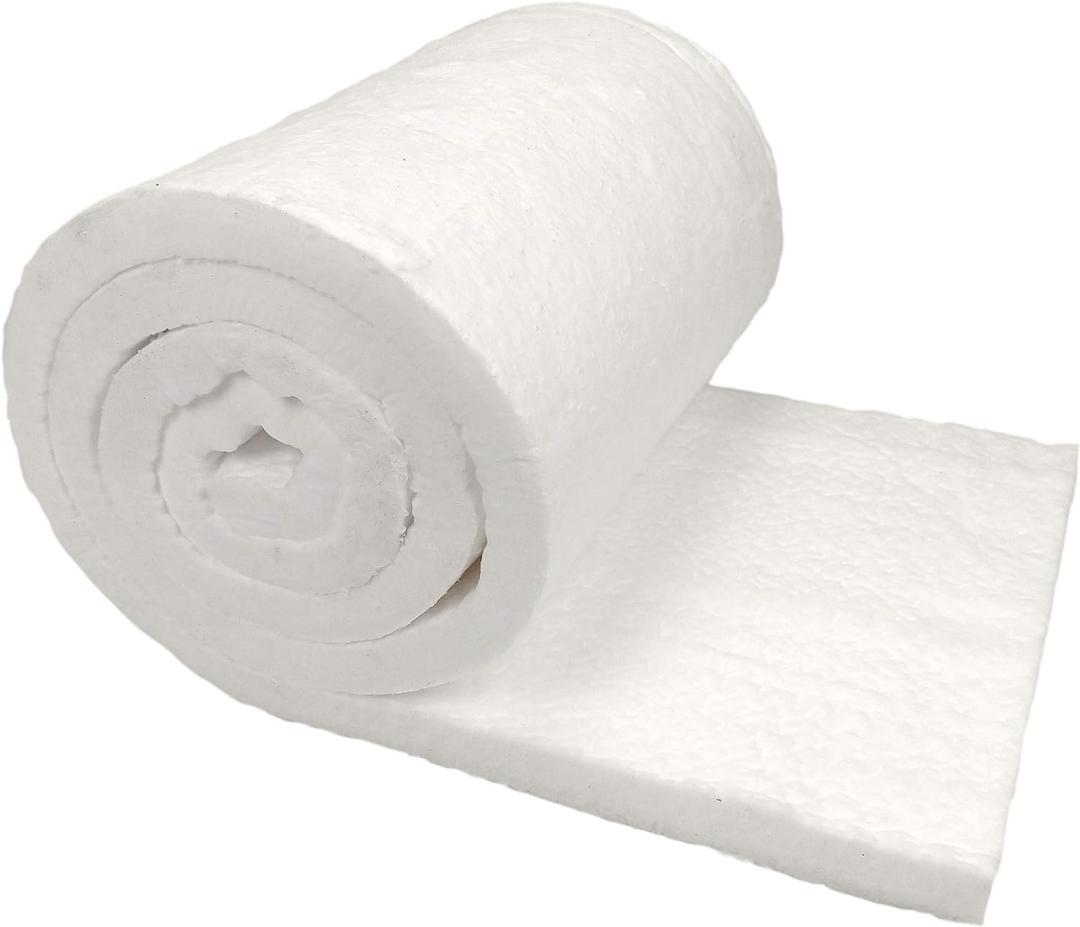 Ceramic Fiber Insulation, 1" Thick x 16" x 100", 2400F Fireproof Insulation Blanket, 3027E