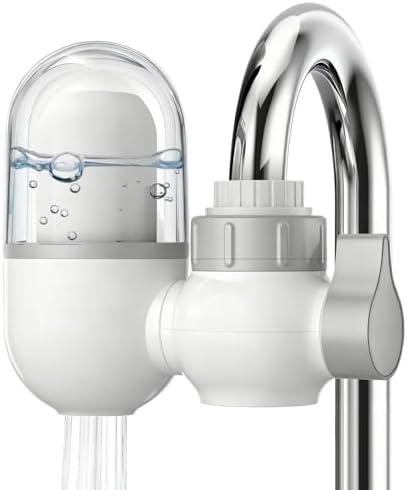 Sinks-Mounted Faucet Filter Efficient Water Purification System Effectively Removes Unpleasant Chlorine Odor And Impurities, Suitable For 15/16 13/15 Inch And 3/4 Inch Kitchen (White)