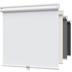MYshade Blackout Cordless Roller Shades, Room Darkening Free-Stop Roll Up Blinds for Windows, Pull Down Blocking Blind for Home and Office, Easy to Install, 32" W X 72" H, White