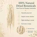 Natural Dried Wisteria Hanging Flowers - 30 Inch Bleached White Amaranthus Vine for Wedding Arch, Boho Home Decor, Wall Floral Arrangement and Vase Filler (12, White)