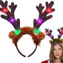 JOYIN Christmas Light Up Cute Reindeer Headband Adult Kids Party Favor Supplies, Xmas Accessories for Christmas Holiday Parties, Annual Holiday, Photos Booth