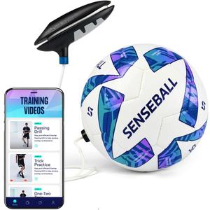 SenseBall Soccer Ball & App All-Level Size 3 | Daily Training Equipment for Young Players | Improve Skills & Control with Professional Soccer Coach Program 50+ Exercise Videos