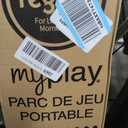 Regalo Safety My Play Portable Baby Playpen & Play Yard, Foldable 6-Panel Indoor Outdoor Playpen for Babies & Toddlers, Mesh Sides, Washable Fabric, 48, Aqua/Black