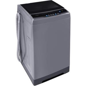 COMFEE 1.6 Cu.ft Portable Washing Machine, 11lbs Capacity Fully Automatic Compact Washer with Wheels, 6 Wash Programs Laundry Drain Pump, Ideal for Apartments, RV, Camping, Magnetic Gray