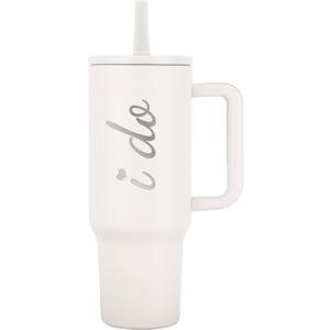Bridal Shower Gifts for Bride to Be I Do 40oz Tumbler with Handle Lids Straws Stainless Steel Wifey Cup for Wedding Engagement Bachelorette Wife Her