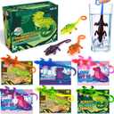 ShyLizard 24PCS Valentines Day Cards for Kids School Classroom Exchange, Valentine's Day Gift Cards with Change Color Lizard Toys, Valentines Greeting Cards Bulk for Kids School Classroom Exchange