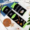 Softball Gifts, Softball Gifts for Team, Softball Gifts for Girls, Softball Mom Gifts, Softball Dad Gifts, Stocking Stuffers Softball Socks, Softball Gifts for Coaches, Gifts for Softball Players (Black)