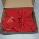 JOYIN 12 Pack Christmas Red Velvet Bows, 13" Long by 9" Wide Decorative Christmas Bows for Wreath Garland Tree Decor, Indoor Outdoor Holiday Decoration (Small)