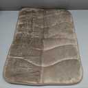 Flamingo P Bathroom Mat Memory Foam Bath Rug Non Slip Shower Mats,24x17,Taupe (Taupe Wavy Line)