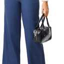 AFITNE Women's Wide Leg Jeans High Waist Pull On Jeans Trendy Loose Denim Pants with Stretchy Denim Like Material (Blue, XS)