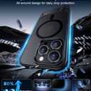 Magnetic Compatible with iPhone 13 Pro Case, [Built-in Invisible Kickstand][Compatible with MagSafe] [Military Grade Shockproof] Slim Translucent Matte Phone Case for iPhone 13 Pro 6.1"