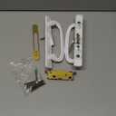 Offset Position Keyed Sliding Patio Door Handleset with Mortise Lock, 45 Keyway, 3-15/16" H.C., Fits 1-3/8" to 2" Thick Doors, Non-Handed, White Diecast