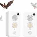 2026 Ultrasonic Bat Repeller Outdoor Indoor 2 Pack,Adjustable Dual Speaker Woodpecker Bird Deterrent,Keep Bats Birds Away Balcony Attic Garage Barn,USB Rechargeable Bat Bird Pigeon Repellent Removal