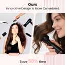 4-in-1 Hair Dryer Brush, Ionic Ceramic Titanium Hot Air Styler with ALCI Safety Plug, 3 Heat Settings for Frizz-Free Blowouts, Salon Volumizer and Straightener (Rose Gold)