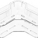 Removable Wall Mounted Bathroom Rack Plastic Bathroom Rack Triangular Bathroom Rack Heightened Bathroom Rack Large Capacity, 2 Pack