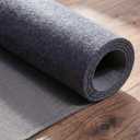 Non-Slip Rug Pad 9' x 12' – Felt & Rubber Underlay in Dark Gray, Waterproof & Grippy for Hardwood, Tile, Laminate Floors, Prevents Slipping & Bunching