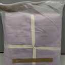 FOSSA Duvet Cover Set 100% Washed Cotton Linen Feel Super Soft Breathable Cozy 3 Pieces Bedding Sets Solid Light Purple Queen