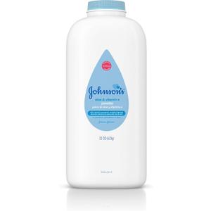 Johnson's Baby Powder with Naturally Derived Cornstarch Aloe & Vitamin E, Hypoallergenic, 22 oz 
