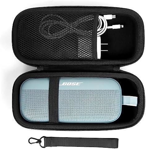 SnawikiBag Hard Travel Speaker Case for Bose SoundLink Flex Speaker,For Anker Soundcore Motion 300 Wireless Hi-Res Portable Speaker,Waterproof and Drop-Proof, Box Only (Black)…