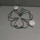 Lomotech Shamrocks Window Lights with Suction Cup, Battery Operated 12 Inch Lucky Clover Light with Timer Function for St Patrick's Day Decorations(2 Pack)