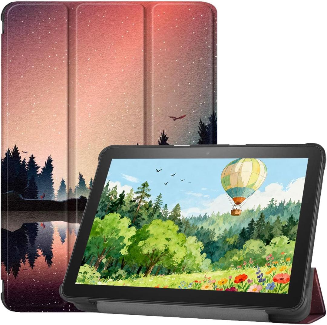 Case for 10inch Tablet 2023,Slim PU Shell Cover Case with Auto-Wake/Sleep.Not for TCL ipad 10inch Tablet. (Dusk)