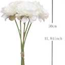 4pcs Peonies Artificial White Flowers, Dahlia Faux Floral, Silk Fake Flower Bouquet with Stems, Fake White Flowers Artificial for Decoration Home Wedding Arrangement