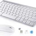 Wireless Keyboard and Mouse Compatible with iMac MacBook Air/Pro (Bluetooth and USB)