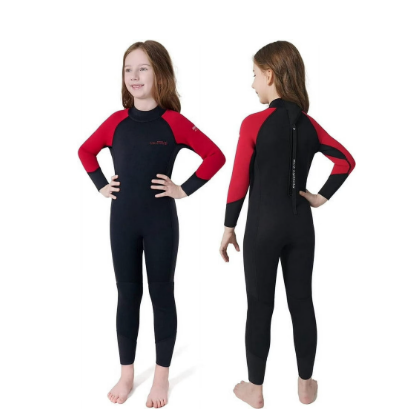 Dark Lightning 3/2mm Kids Wetsuit for Boys and Girls, Neoprene Thermal Swimsuit, Toddler/Junior/Youth One Piece Wet Suits for Scuba Diving (14)