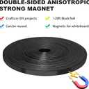 Magnetic Tape Roll, 120 ft x 1/5 Inch Magnet Tape for Whiteboard, Reusable Magnetic Whiteboard Borders & Dividers for Classroom, Office, Art (Black)