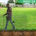 10 Panel No Dig Metal Garden Fence 40"H x 23.6'L Dog Fence Outdoor for Yard