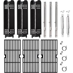 Hiorucet 463340516 Gas2Coal Grill Parts, Cooking Grates Replacement Kits for Charbroil Gas2coal 463340516, 463370516, 463370519, 463336818, 463340516 Heat Shields Tents, Burners and Igniters.