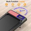 Walking Treadmill Pad with 0-5% Incline, 2.5HP Compact Under Desk Treadmill for Home Office, Quiet Small Walking Mat with App Sync, Remote Control, LED Display