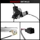 Front Driver Side Power Window Regulator w/Motor Assembly Compatible For Chrysler Town & Country Voyager, Dodge Caravan Grand Caravan 2001-2003 Replace 741-823 5135251AA 11A109 82-614AR