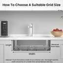 Sink Bottom Grid 27-1/2" x 14-1/4", Centered Drain with Corner Radius 3-1/2", stainless steel sink grid for sink protectors for kitchen sink