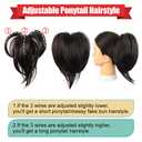 Claw Clip in Ponytail Extensions Short Hair Pieces for Women Messy Fake Bun Style Hairpieces (Dirty Blonde)