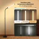 Floor Lamp with Adjustable Height & Flexible Arm, Remote & Foot Switch, Slim Design & Even Lighting for Living Room, Bedroom, Office – Stepless Adjustable Color and Brightness