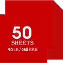 Red Cardstock 50 sheets, 12 x 12 Cardstock Paper Bulk Construction Paper,250GSM Card Stock Printer Paper Scrapbooking Supplies for Diy Crafts Cricut Card Making (Red)