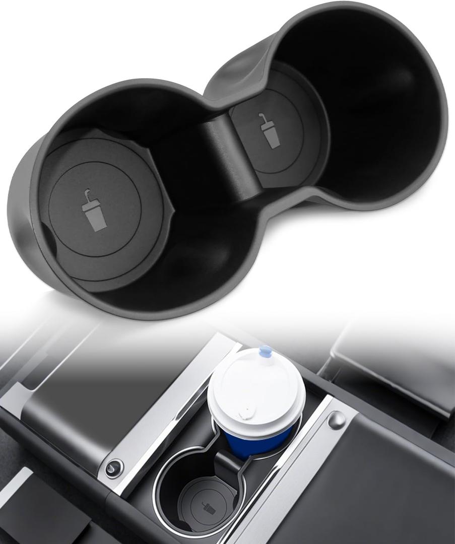 Cup Holder Insert Fit for Tesla Model Y 2025 2026 Refresh New, Center Console Cupholder Fit for 2025-2026 New Model Y Juniper(Launch Series) Accessories